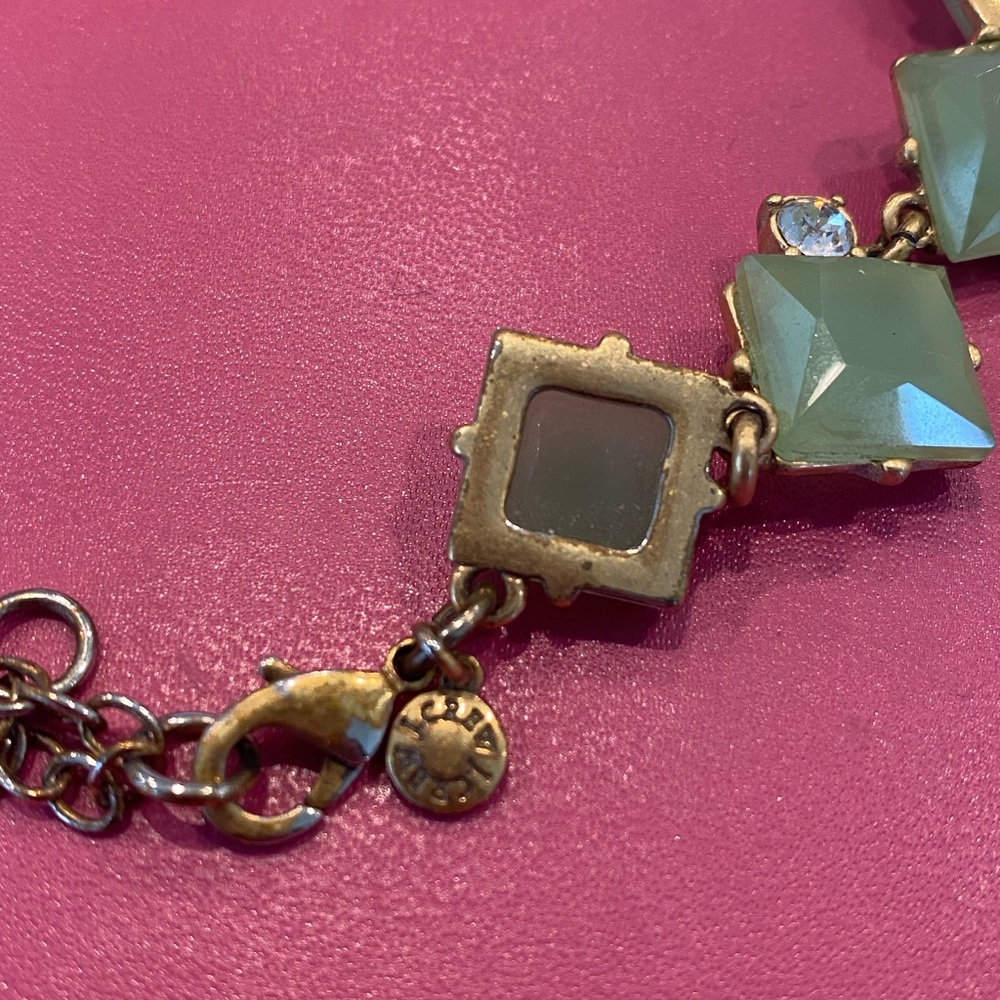 J Crew Aquamarine and Rhinestone Gold Tone Necklace - Picture 3 of 3